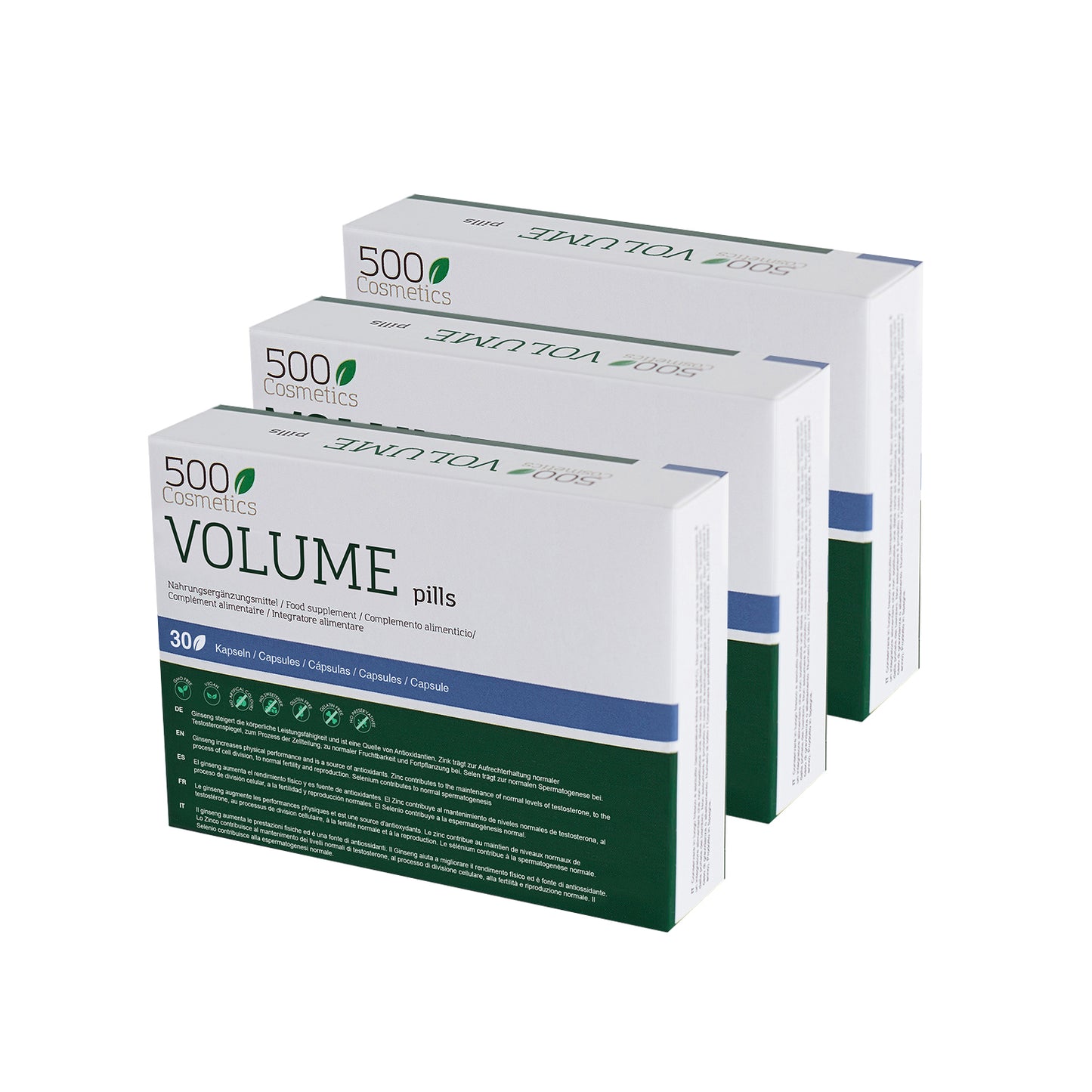 500Cosmetics Volume Pills, pastillas para mejorar la cantidad y calidad del esperma