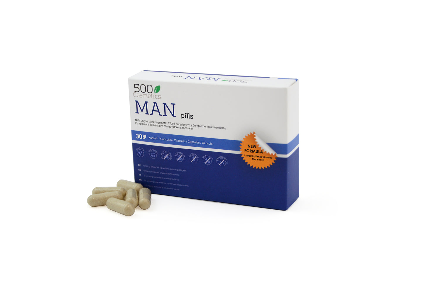 500Cosmetics Man Pills, pastillas para aumentar la virilidad sexual masculina