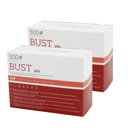 500Cosmetics Bust Pills, Pastillas para reafirmar y aumentar los senos