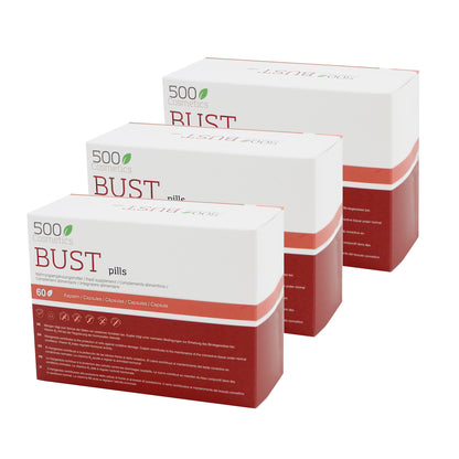 500Cosmetics Bust Pills, Pastillas para reafirmar y aumentar los senos